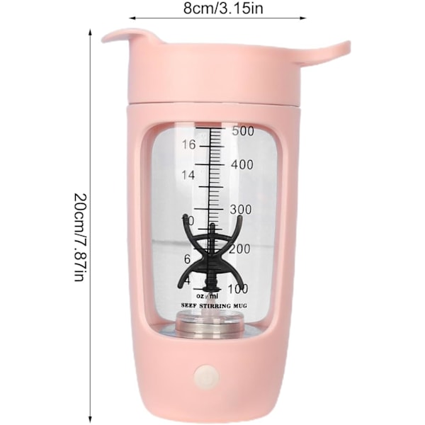 Proteinshake-mixer, Säker Elektrisk Hög Hastighet Proteinshake-flaska | 600ml Kapacitet Mixerkopp, Bärbar USB Laddningsbar Shake-kopp