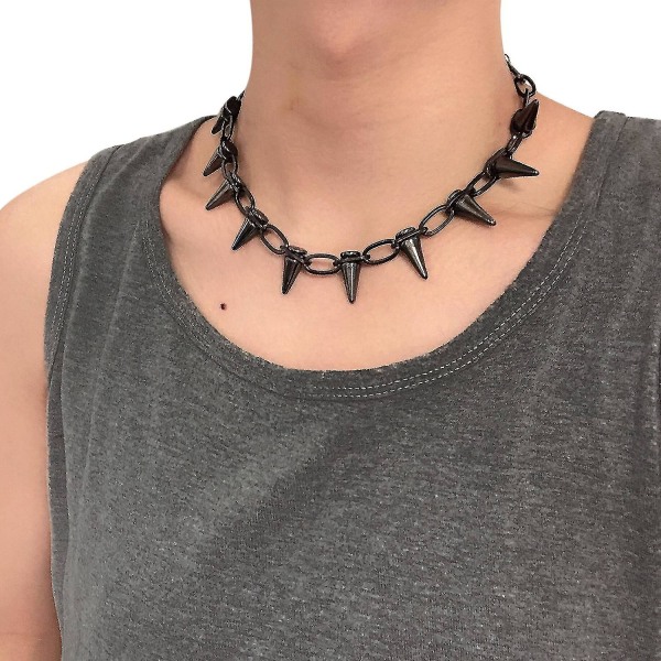 Metal Spikes Nastat Niitit Punk Goth Kaulakoru Choker Collar-haoyi