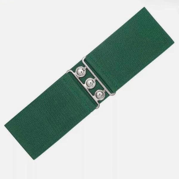 Brett elastiskt midjebälte för kvinnor, stretchigt midjebälte, för kappa jeans Green