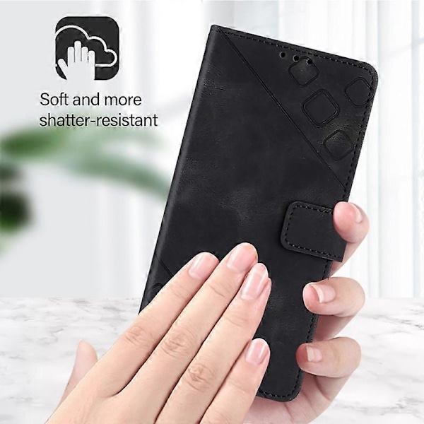 Präglat PU-fodral för Infinix Zero 30 5G Black