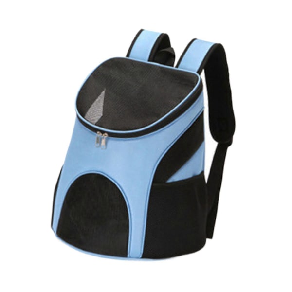 Kattryggsäck Transportbur Bärbar Kattbärväska Lättvikts Djurbärväska Ventilerad för Små Djur Katt Valp Camping Promenader Light Blue
