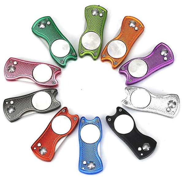 Bærbart Golf Divot Tool Golf Green Reparation Pitch Fork Ball Marker Træningsværktøj