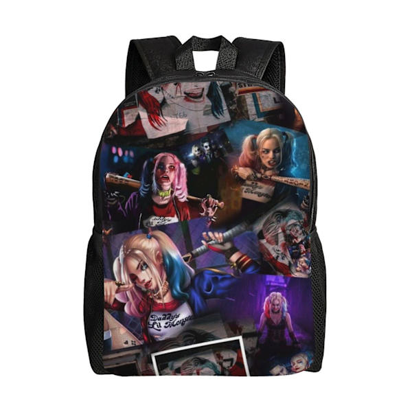 Harley Quinn Reppu Kevyt Unisex Perusreppu Koululaukku Kannettavan Tietokoneen Olkalaukku Reppu Matkailuun Kouluun Toimistoon Päivittäiseen Käyttöön-DCqw229