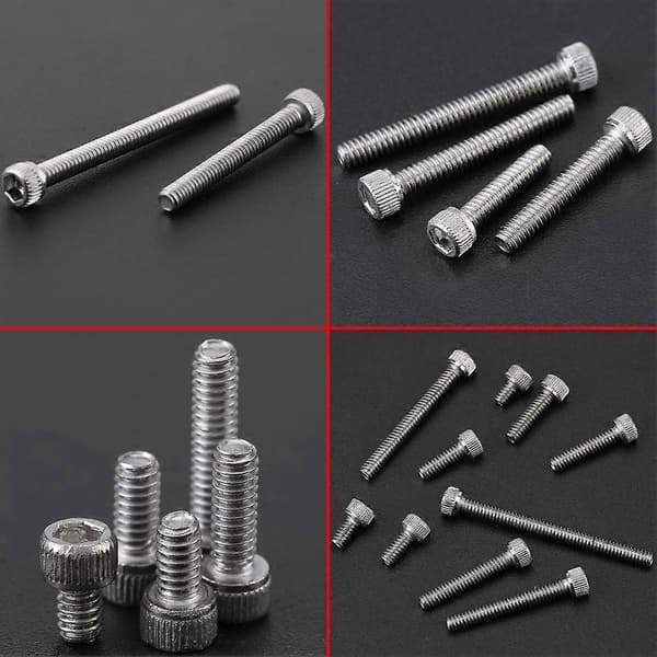 150 stk. M2 Hex Socket Hovedbolte Rustfrit Stål Hex Socket Skrue Møtrik Kit Maskinværktøj og Tilbehør