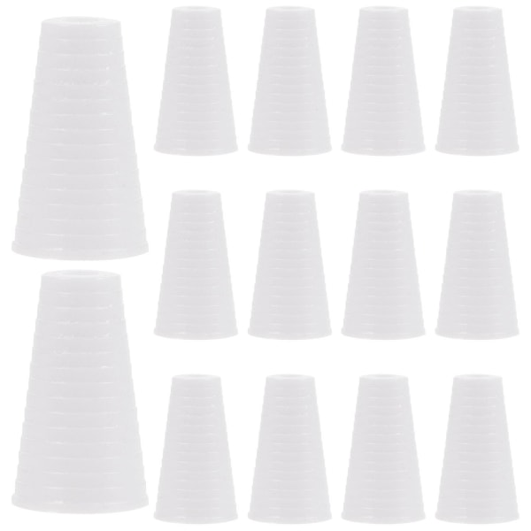 15 kpl Kaihtimen vetonauhan nupit Muovijohto Tupsut Ikkunaverhot Johtotupsut Ripustusnauhat verhoille White 2x1.2cm