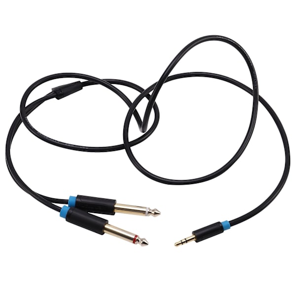 3,5 mm til 6,35 mm Adapter Lydkabel for Mikserforsterker Høyttaler Gullbelagt 6,5 mm 3,5 Hann Splitter