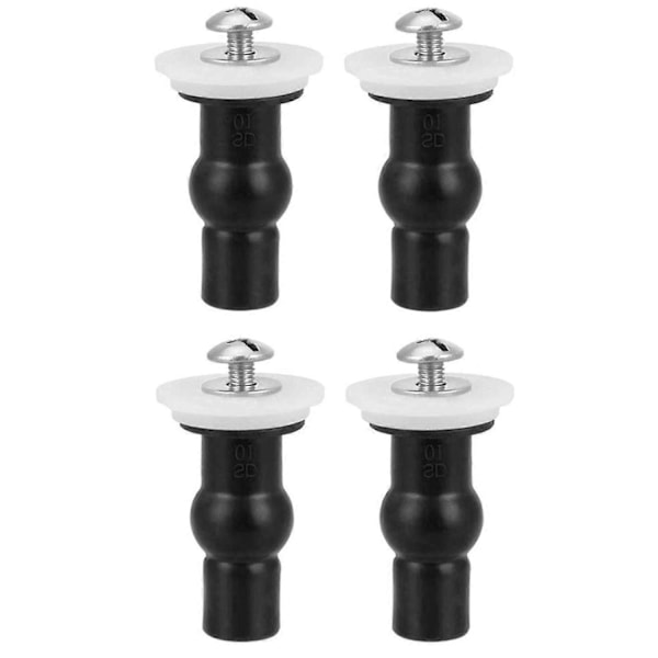 4 Pakke Toalettsete Hengsler Bolt Ekspanderende Gummi Toppmutter Skrue black