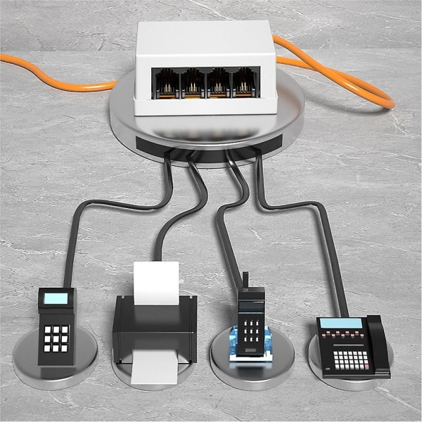 Rj45 Til Rj11 Splitter Netværk Til Telefon Adapter For Problemfri Drift