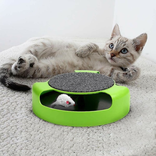 Cat Scratching Board Interaktiv leksak Kattunge Catch Råttslipning Pet Claw Turntabe
