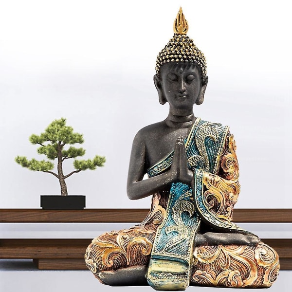 Buddha Statue Thailand Skulptur Harpiks Håndlaget Buddhisme Hindu Fengshui Figur Meditasjon Hjem Dekor Ornament-Yvan