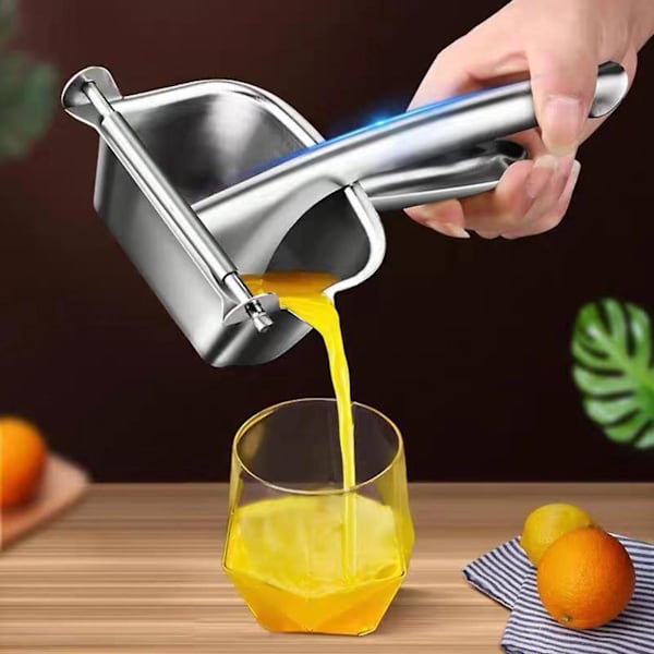 Manuel Juicer Rustfrit Stål Citrus Juicer Kraftig Holdbar Håndholdt Citronpresser til Hjemmekøkken