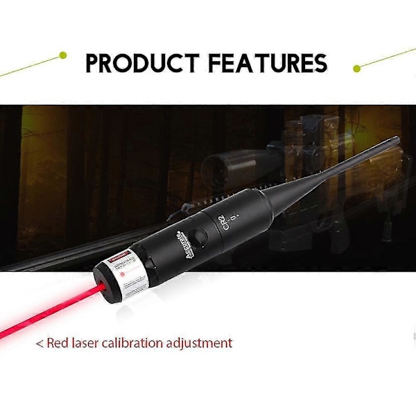 Bore Sighter-kit med bärväska Justerbar Universal Jaktverktyg Lätt Slitstark Boresight