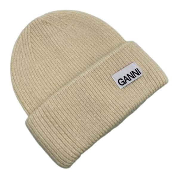 Strikket Herre Dame Ganni Vinter Varm Tykk Cap Mansjett Strikk Stretch Beanie Hat