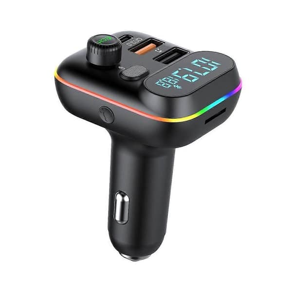 T70 Bil Bluetooth MP3-afspiller FM-sender Universal Hurtig USB-oplader Biltilbehør