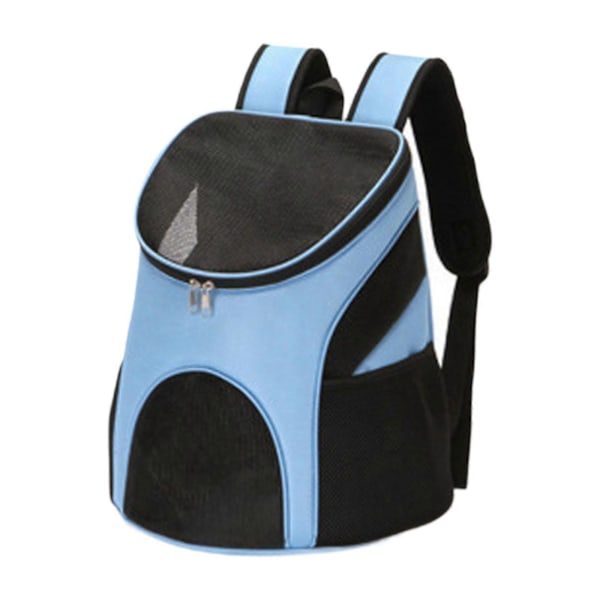 Kattryggsäck Transportbur Bärbar Kattbärväska Lättvikts Djurbärväska Ventilerad för Små Djur Katt Valp Camping Promenader Light Blue