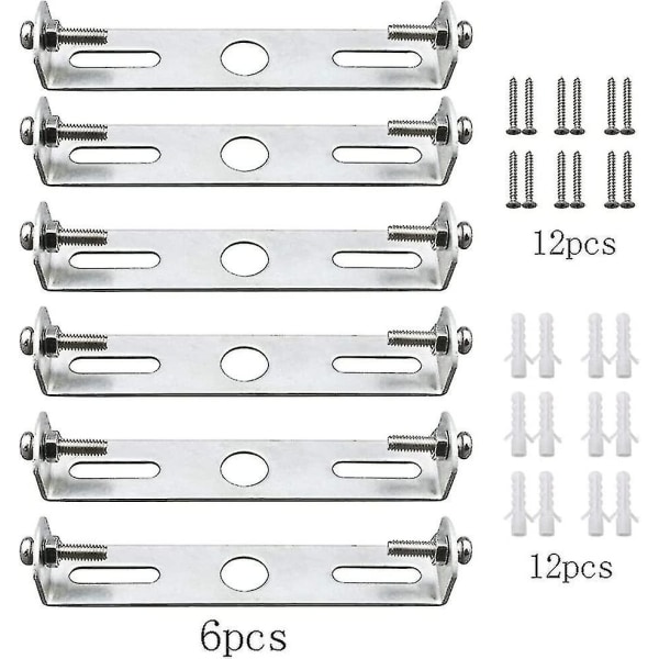 6 stk. loftslampebeslag loftslampepladeholder loftslampeplader 95 mm med skruer loftstilbehør belysning