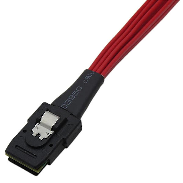 Rød 0,5 m Mini Sas 36p 8087 Sff-8087 til 4 Sata Splitter Kabel Forward Breakout Adapter til PC Computer Server Tilbehør