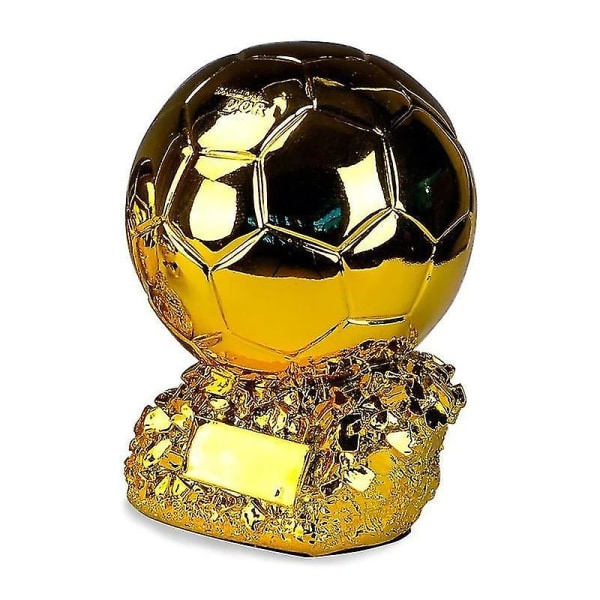 2023 Golden Ball Trophy Benzema Soccer Final Score -malli Resin Soccer Cup -fanikokoelma Matkamuisto Jalkapallosaappaat Shape Trophy 25cm