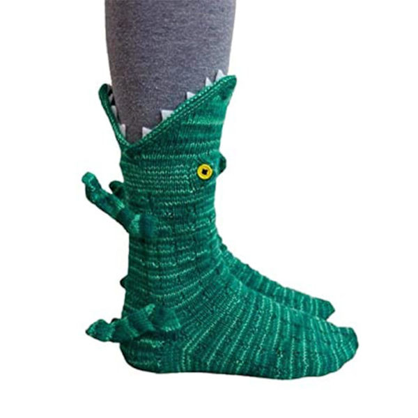 Stickade Krokodilsockor för Kvinnor Män Nya Djur Hajsockor Roliga Alligatorsockor Crocodile