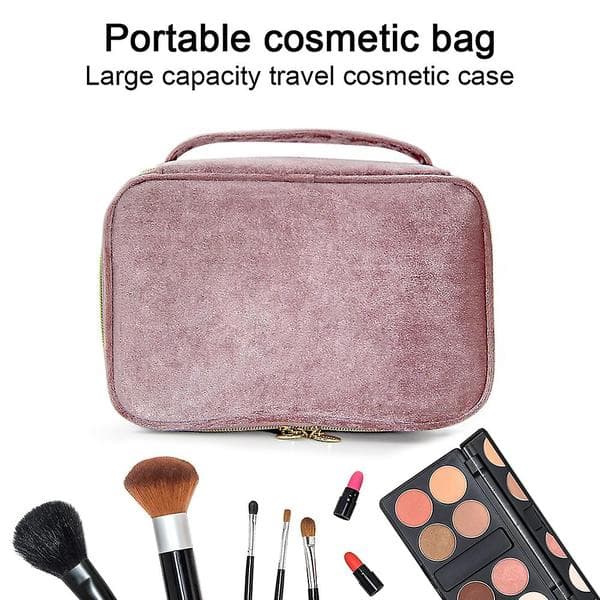 Makeup taske, rejsearrangør til makeup, kosmetiske penseltasker Pink