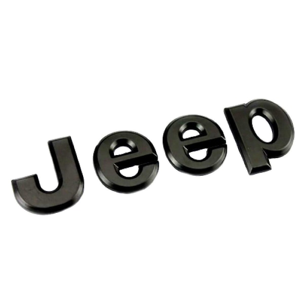 Matt Black Jeep 3d Badge Stick On For Front Grill Bonnet Badge Emblem Bonnet Or Rear Tailgate