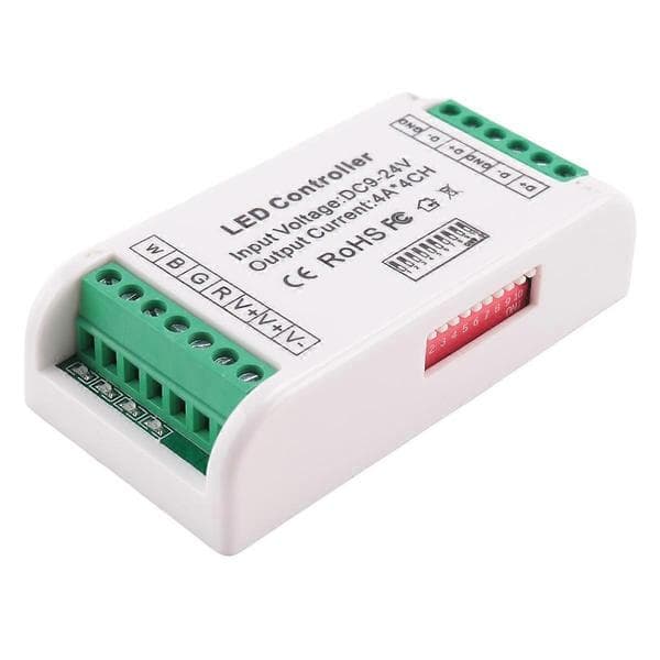 Mini 4-kanals DMX RGBW dekoder 16A RGB RGBW Strip Controller DMX 512 Dimmer Driver til LED strip DC9-24V