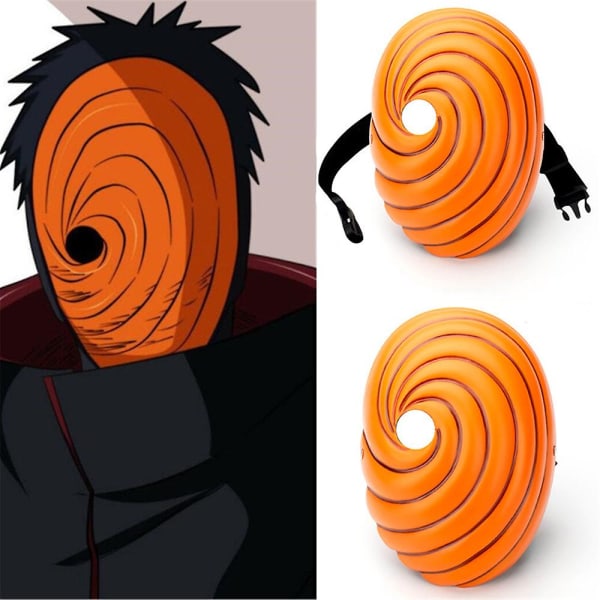 Naruto Obito Cosplay Mask For Halloween Fancy Dress Carnival Party Rekvisitter