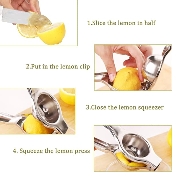 Citronpressar, manuell citruspress i rostfritt stål, limepress, handpress, citronpress
