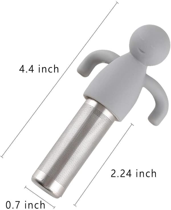 Te-infuser til løs te, sød te-si, rustfri stålkugle, ekstra finmasket filter