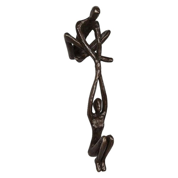 Harpiks Skulptur Ornament Par Figur Mann Løfting Kvinne Dekorasjon