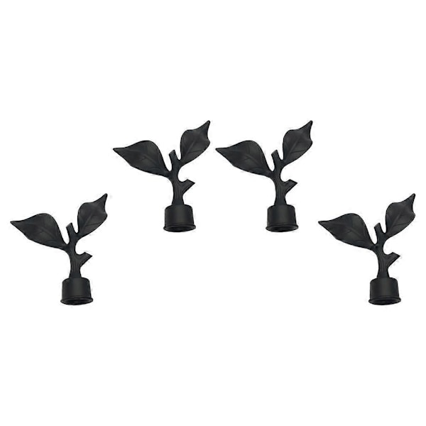 Gardinstångsknoppar Endast, 4 st Svarta Draperistång Huvudknopp Fönster Draperi Gardinstång Dekor Knoppar, för 22 mm Diameter Stång Style C