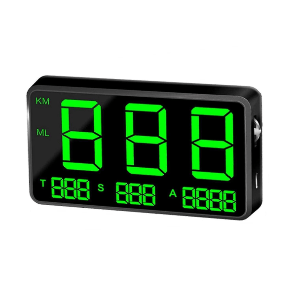 GPS-nopeusmittarin kierroslukumittari C80 C80p digitaalinen GPS-nopeusmittarin näyttö Mph kmh nopeusvaroituksella Väsymysvaroitin 4,5 tuuman LED-näyttö kaikille autoille, polkupyörille, mo.
