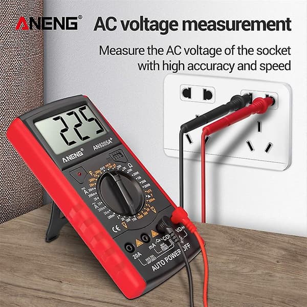 Digital Multimeter AC/DC Multimeter LCD-Display Multimeter Professionell Elektrisk Multimeter Handhållen Multimeter Test Multimeter Elektrisk Mult