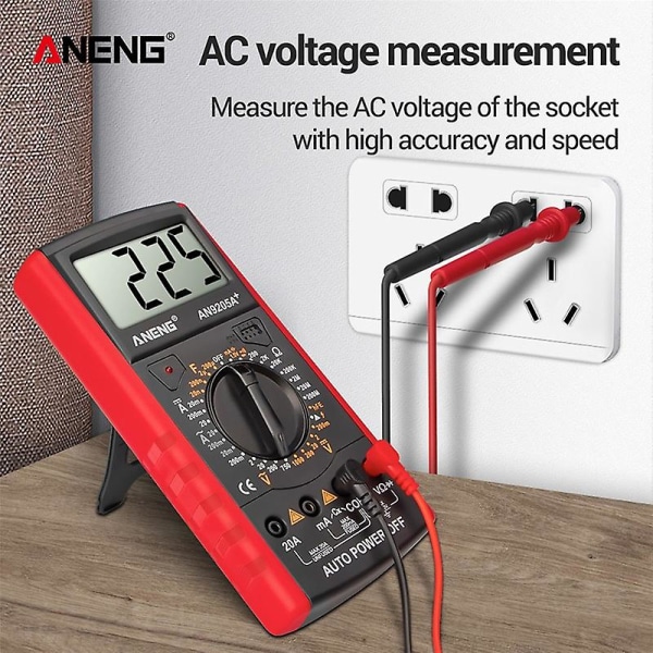 Digitalt Multimeter Ac/dc Multimeter Lcd-display Multimeter Profesjonelt Elektrisk Multimeter Håndholdt Multimeter Tester Multimeter Elektrisk Mult