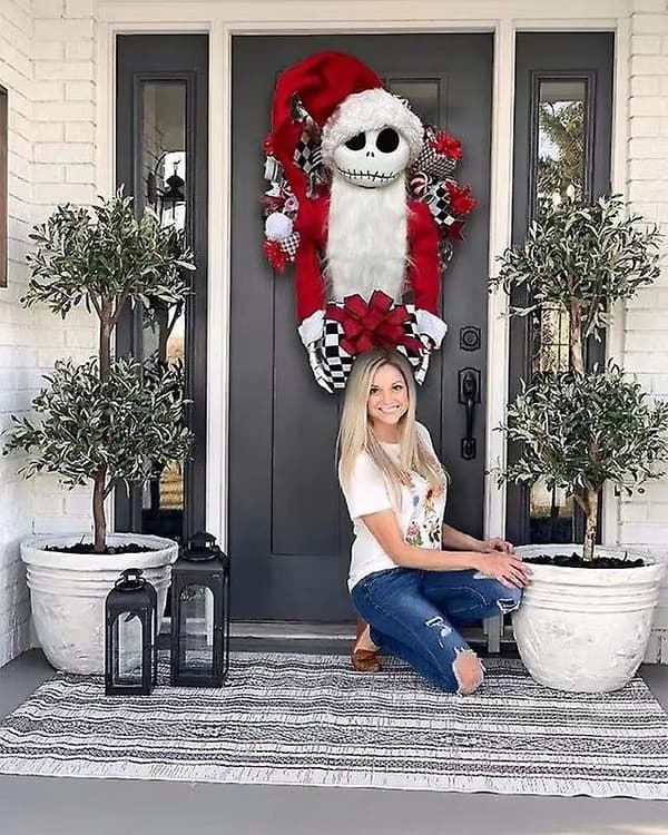 Jack Skellington Nightmare Bee Julekrans til Inngangsdør