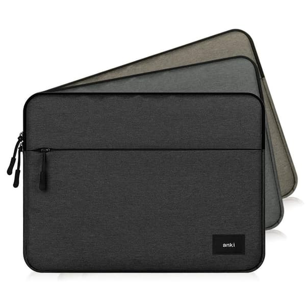 11-15,6 tommer taske med etui til bærbar computer, lysegrå Light Grey 11.6 inch