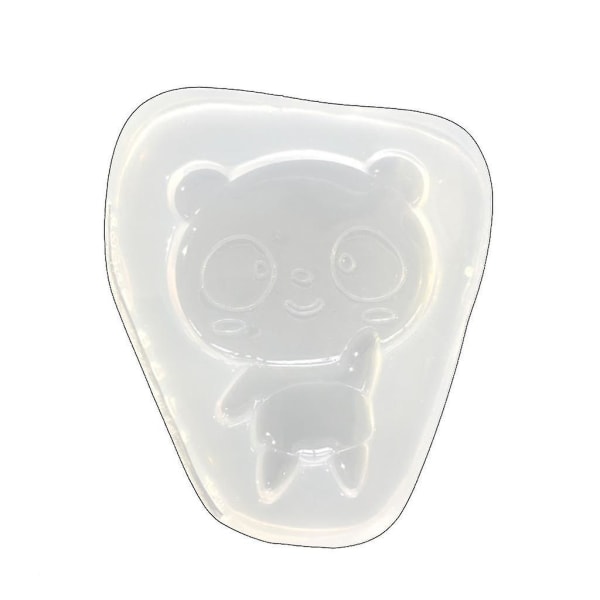 Söt tecknad Panda Bear hänge form silikon form smycken gör