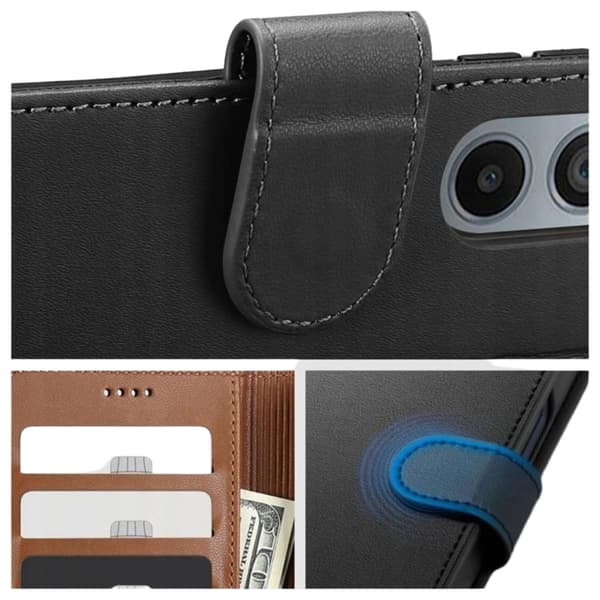 Tech-Protect Galaxy A55 5G Lommebokdeksel - Brun - Kompatibel 90