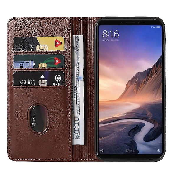 Magnetiskt Läderfodral för Xiaomi Mi Max 3 Pro