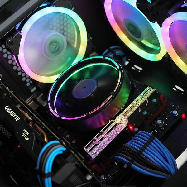 CPU-blæser RGB farveskiftende solformørkelse stationær computer