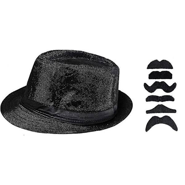 1920-tals Gatsby Gangster Kostym Tillbehör Set Gammal Mans Kostym Farfar Tillbehör Set Med Panamahatt Hängslen Fluga