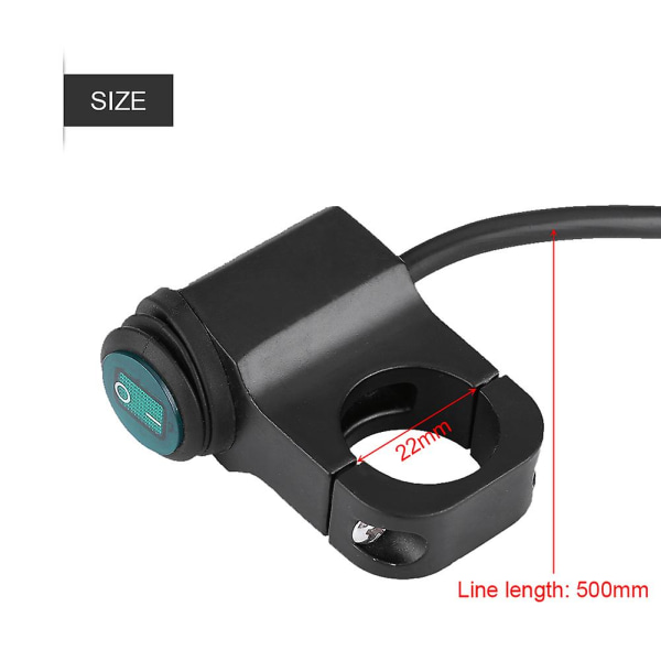 Motorsykkel På/Av Bryter, 22mm Styre Bryter, Motorsykkel Frontlysbryter, Tåkelys Bryter, Motorsykkel Bryter