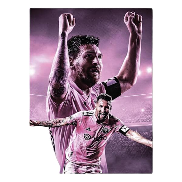 Lærredsbillede / Billede - Messi - Inter Miami - 40x30 cm - Lærred