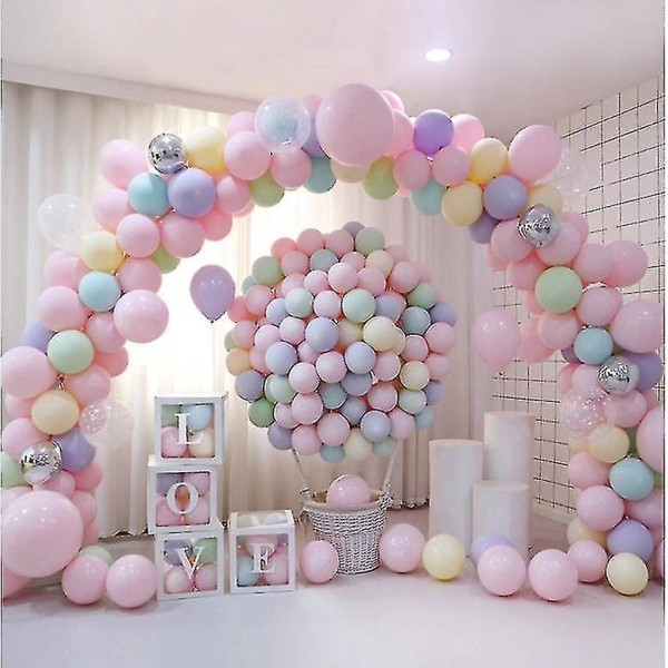 100 stk 10 tommer Mix Color Macaron Ballong For Bursdagsfest Bryllup