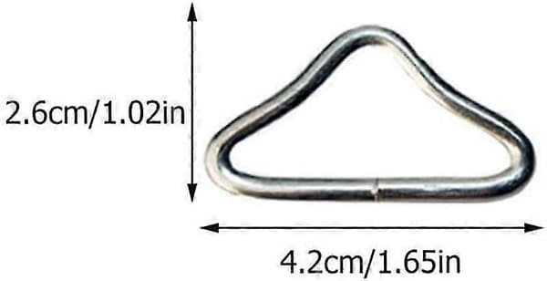 20 stk Rustfritt Stål Trekant Ring Spenne V-Ringer For Trampoline Reservedeler Veske