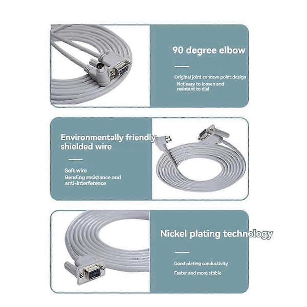 USB 1761-CBL-PM02 MicroLogix 1000 -sarjan PLC-ohjelmointikaapeliin, 90 asteen pää