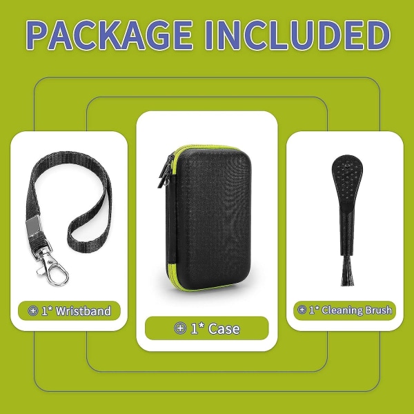 Tasche Etui Fr Philips One Blade Face Qp2520, Qp2630, Qp2530, Qp2620 Rasierer Bartschneider, Hart Reise Tragen Hlle (vihreä)