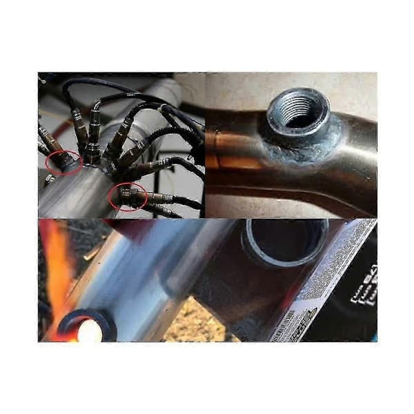 Oksygensensor Bung Plugg Mutter Monteringshette Sett Plugg Mutter Plugg Bredbåndsmutter Montering Sveisemuffer M18x1.5 Silver