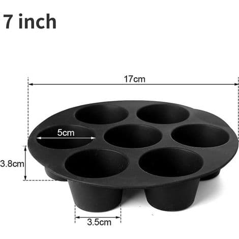 Silikone kageform til airfryer, mikrobølgesikker, 20 cm (8 tommer)