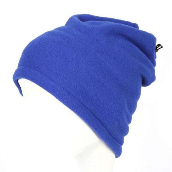 4 i 1 flerbrugs Mænd Kvinder Fleece Neck Warmer Thermal Snood Tørklæde Hat Ski Thinsulate Cap Royal Blue